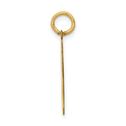 14K Gelbgold Mittel Poliert Zahl 89 Charm
