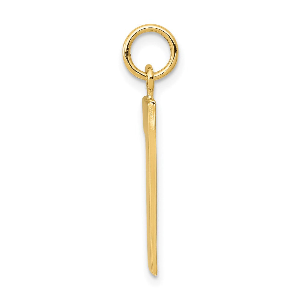 14K Gelbgold 14K Groß Poliert Zahl 1 Charm