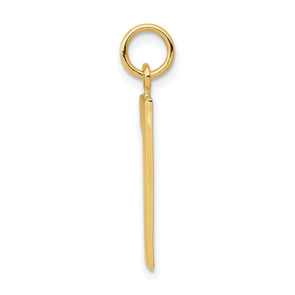 14K Gelbgold 14K Groß Poliert Zahl 1 Charm