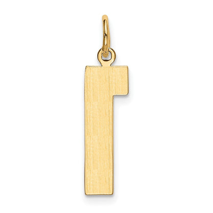14K Gelbgold 14K Groß Poliert Zahl 1 Charm