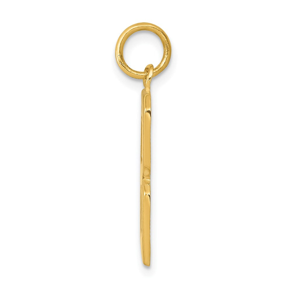 14K Gelbgold großer polierter Charm „Zahl 8