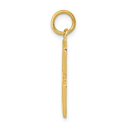 14K Gelbgold großer polierter Charm „Zahl 8