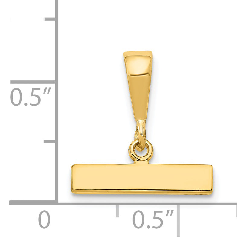 14K Gelbgold 14K Casted Groß Poliert Oberteil Anhänger
