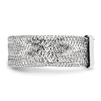 14K Gelb & Rhodium Weiß Beschichtung Dehnbar Ring