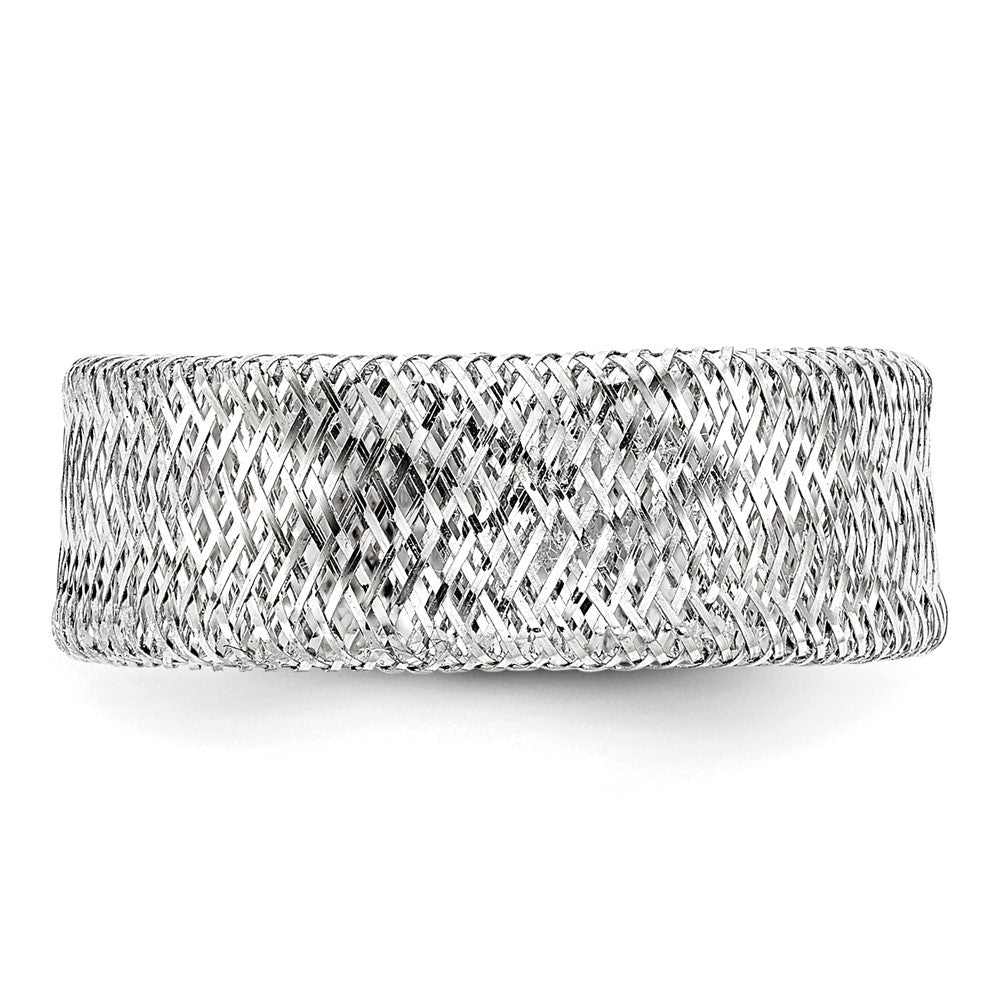 14K Gelb & Rhodium Weiß Beschichtung Dehnbar Ring