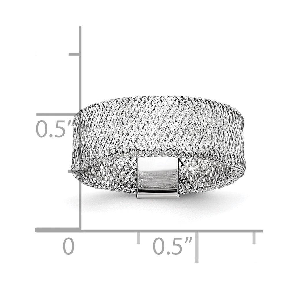 14K Gelb & Rhodium Weiß Beschichtung Dehnbar Ring