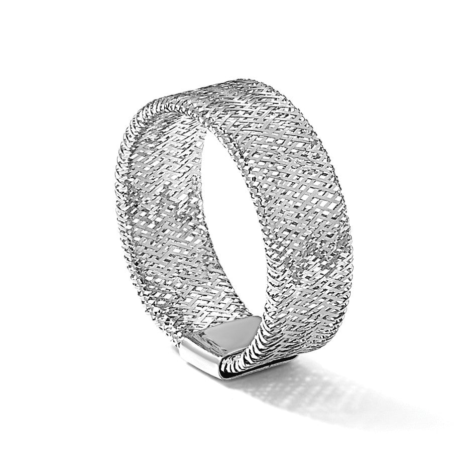 14K Gelb & Rhodium Weiß Beschichtung Dehnbar Ring