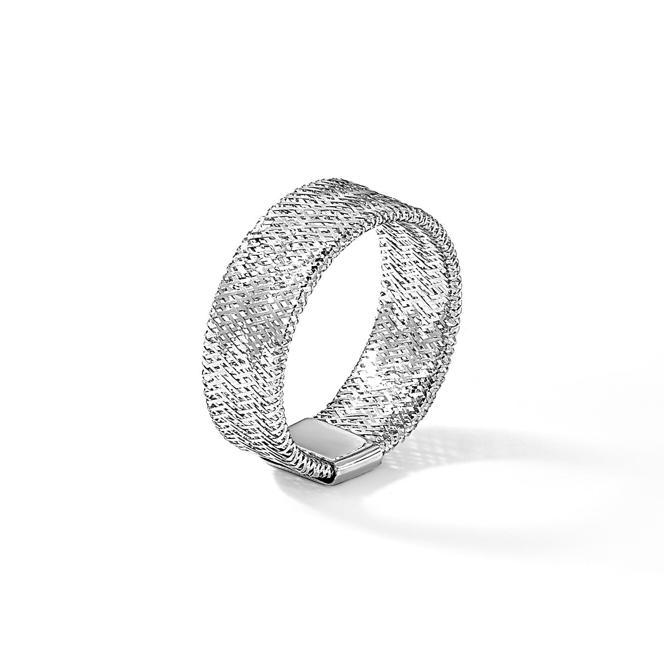 14K Gelb & Rhodium Weiß Beschichtung Dehnbar Ring