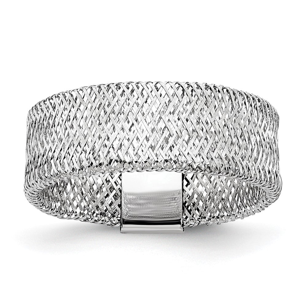 14K Gelb & Rhodium Weiß Beschichtung Dehnbar Ring