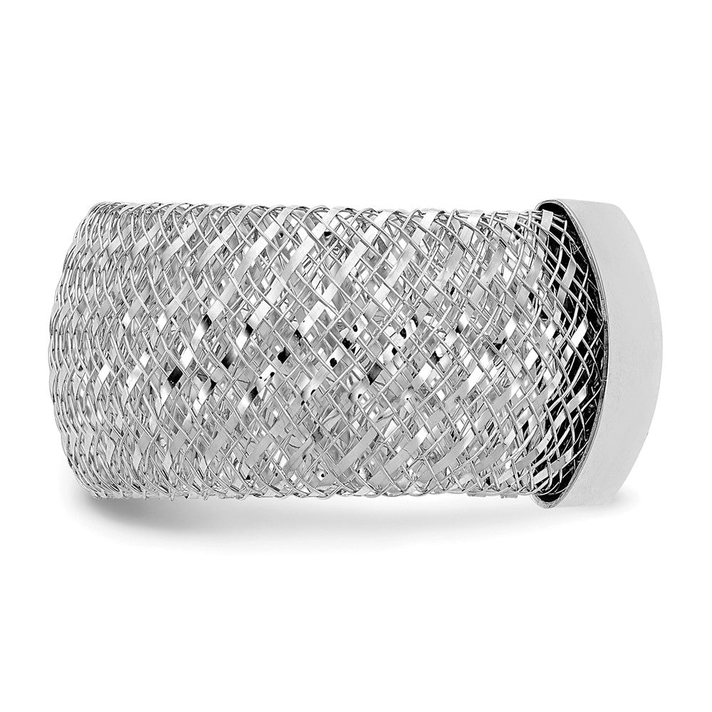14K Gelb & Rhodium mit Weiß Beschichtung Dehnbar Ring