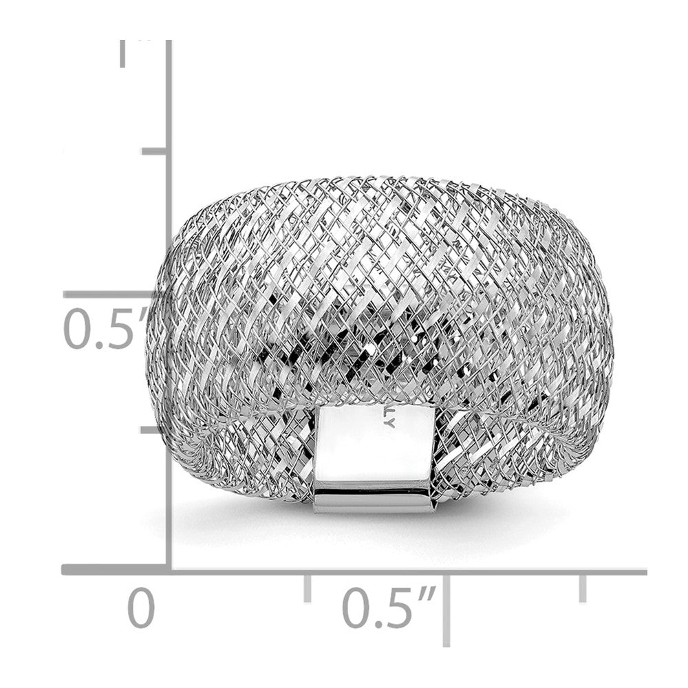 14K Gelb & Rhodium mit Weiß Beschichtung Dehnbar Ring
