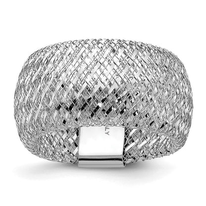 14K Gelb & Rhodium mit Weiß Beschichtung Dehnbar Ring