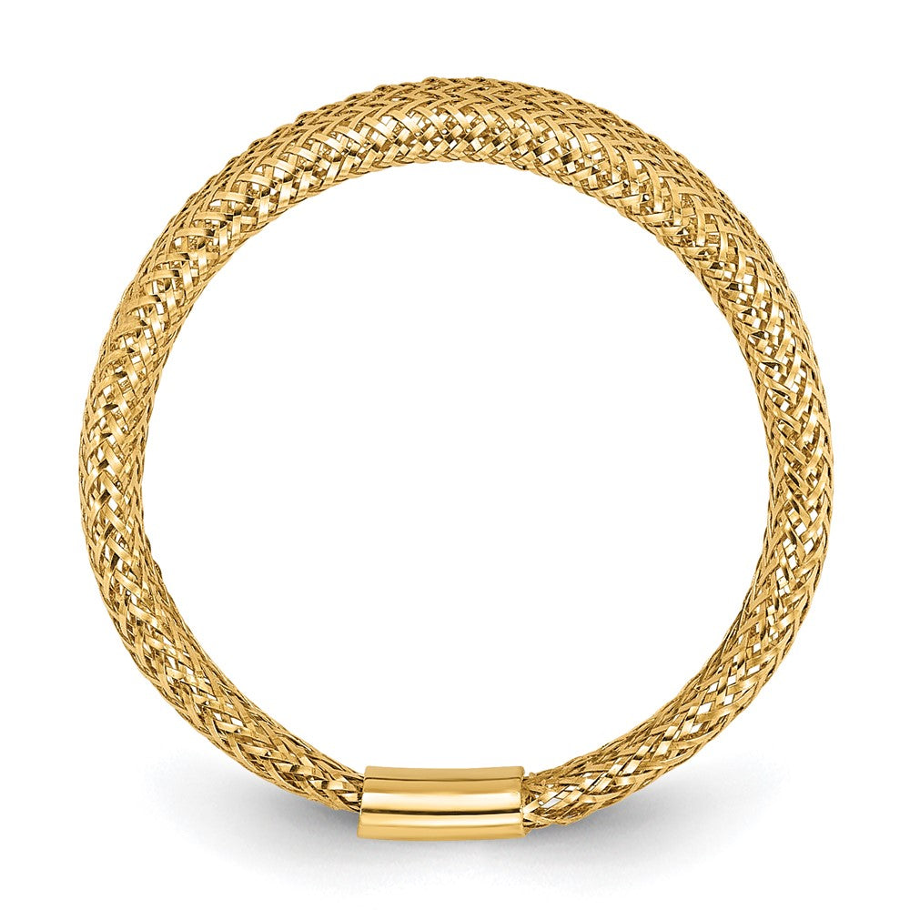 14K Gelbgold Netz Verjüngt Dehnbar Ring
