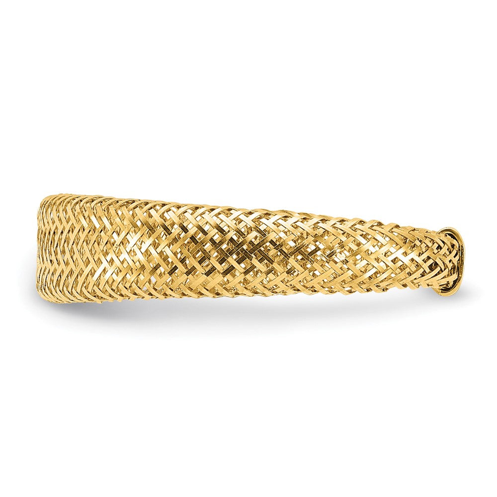 14K Gelbgold Netz Verjüngt Dehnbar Ring