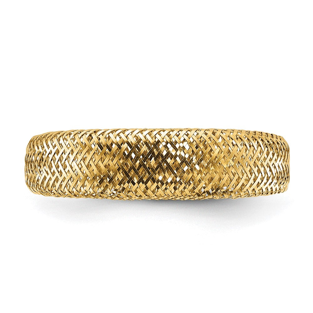 14K Gelbgold Netz Verjüngt Dehnbar Ring