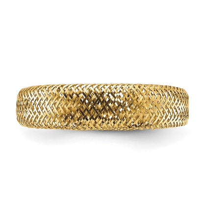 14K Gelbgold Netz Verjüngt Dehnbar Ring