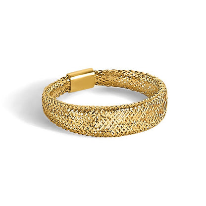 14K Gelbgold Netz Verjüngt Dehnbar Ring