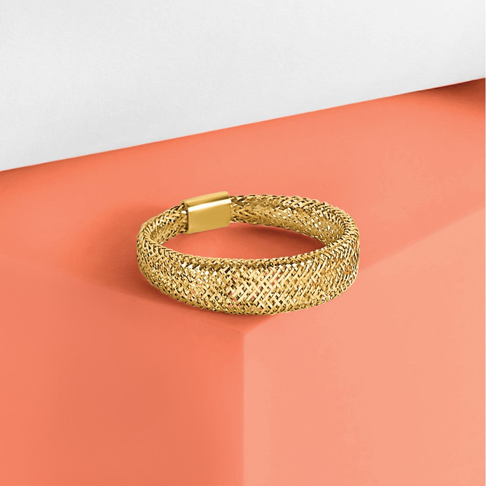 14K Gelbgold Netz Verjüngt Dehnbar Ring