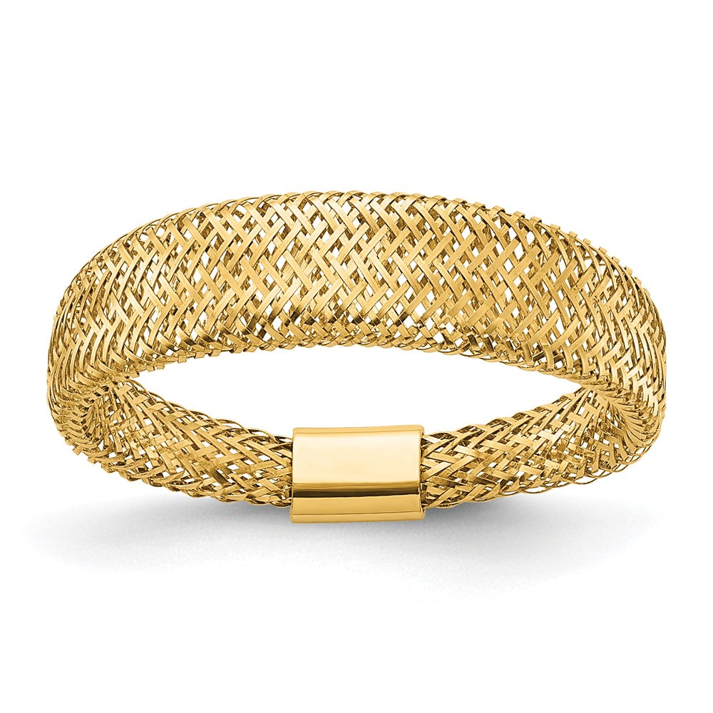 14K Gelbgold Netz Verjüngt Dehnbar Ring