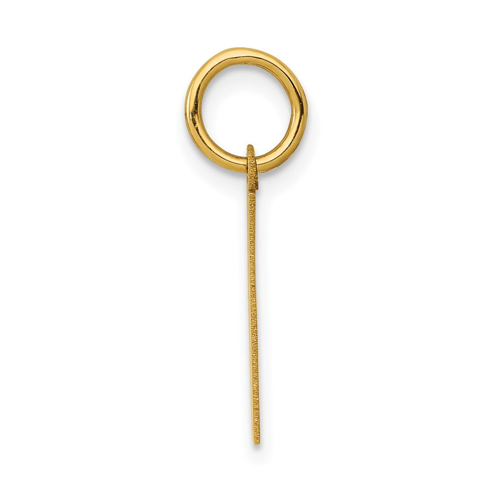 14K Gelbgold 14K Klein Poliert Zahl 1 Charm