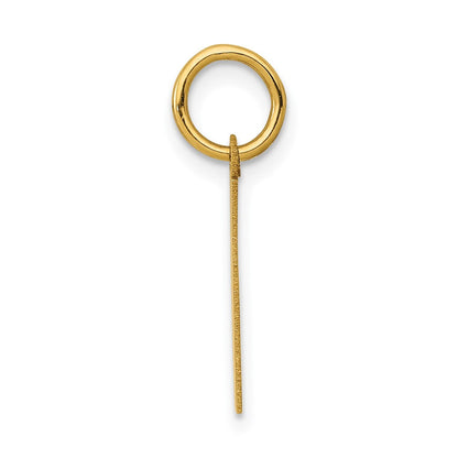 14K Gelbgold 14K Klein Poliert Zahl 1 Charm