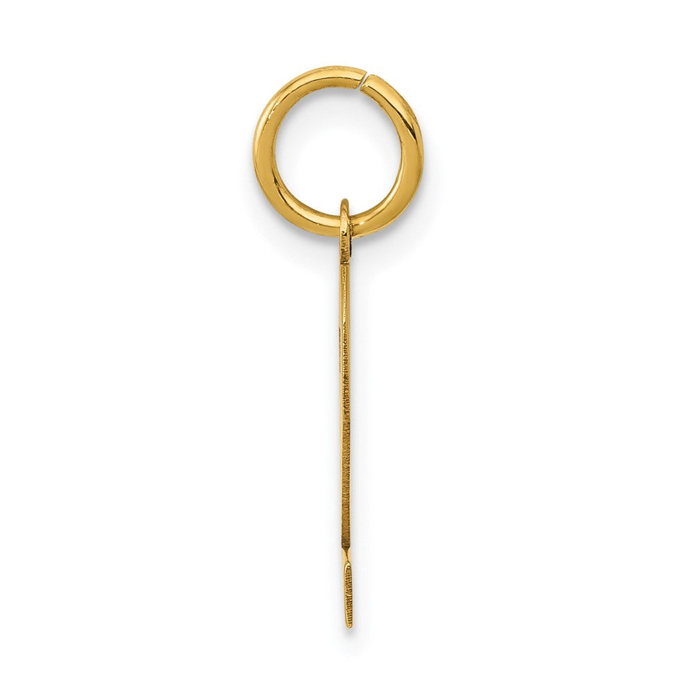 14K Gelbgold 14K Klein Poliert Zahl 2 Charm