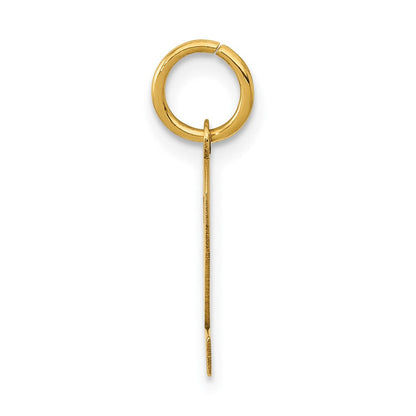 14K Gelbgold 14K Klein Poliert Zahl 2 Charm