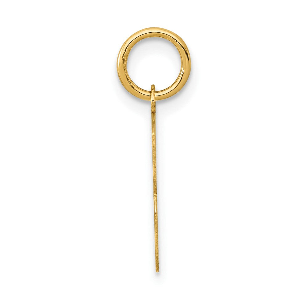 14K Gelbgold 14K Klein Poliert Zahl 3 Charm