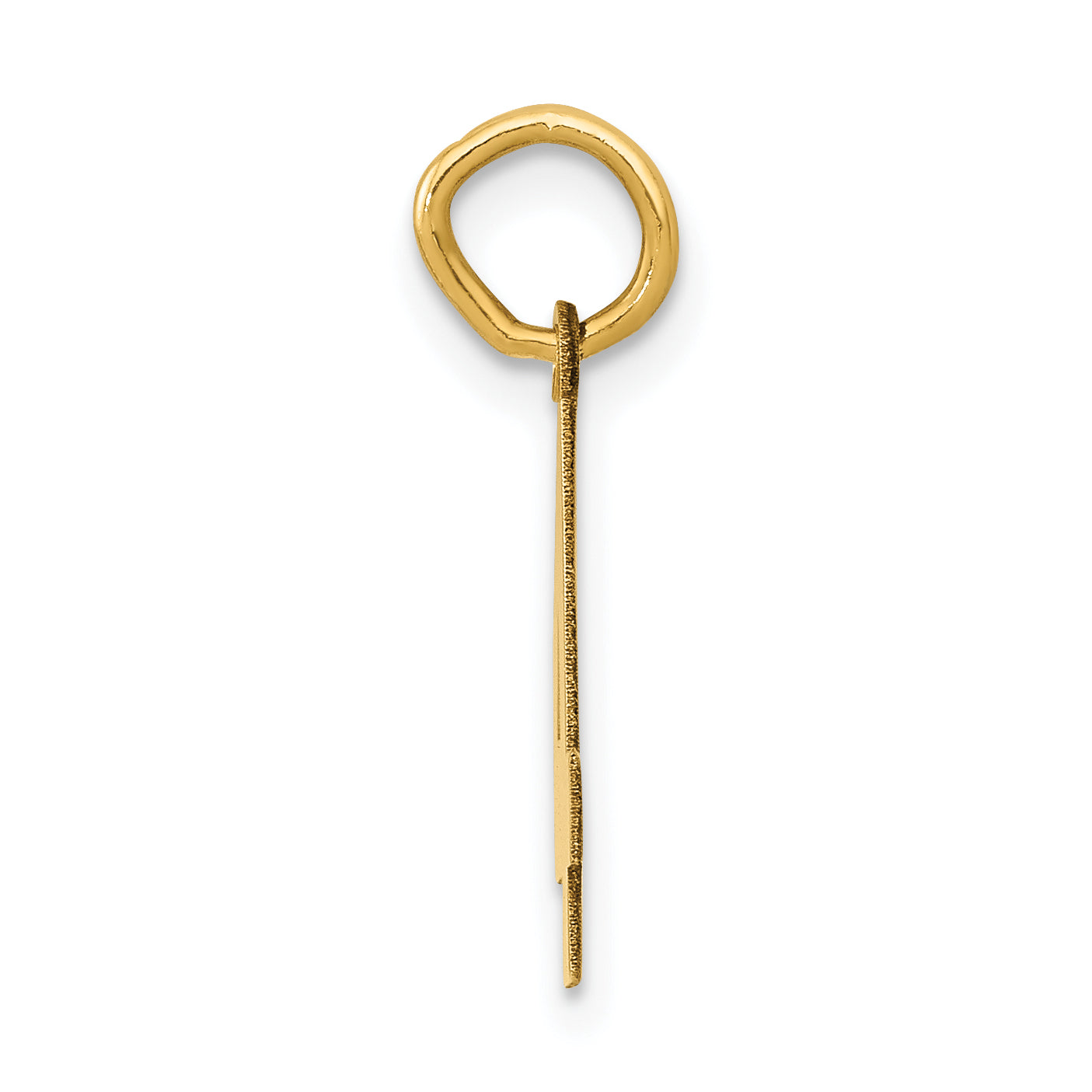 14K Gelbgold 14K Klein Poliert Zahl 4 Charm