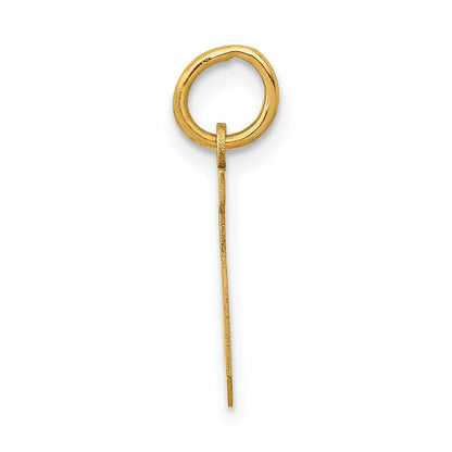 14K Gelbgold 14K Klein Poliert Zahl 5 Charm