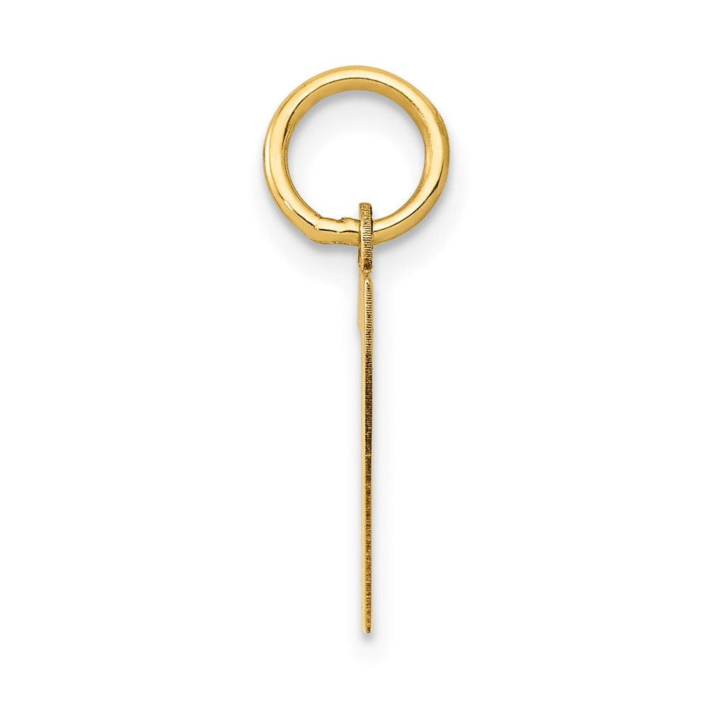 14K Gelbgold 14K Klein Poliert Zahl 7 Charm