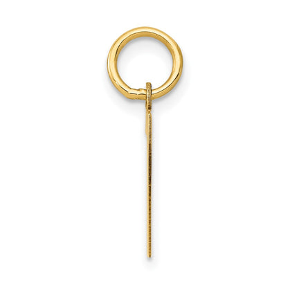 14K Gelbgold 14K Klein Poliert Zahl 7 Charm