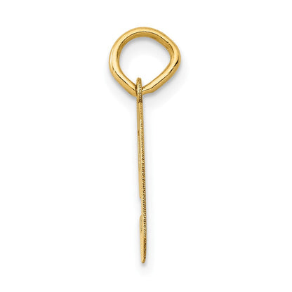14K Gelbgold 14K Klein Poliert Zahl 9 Charm