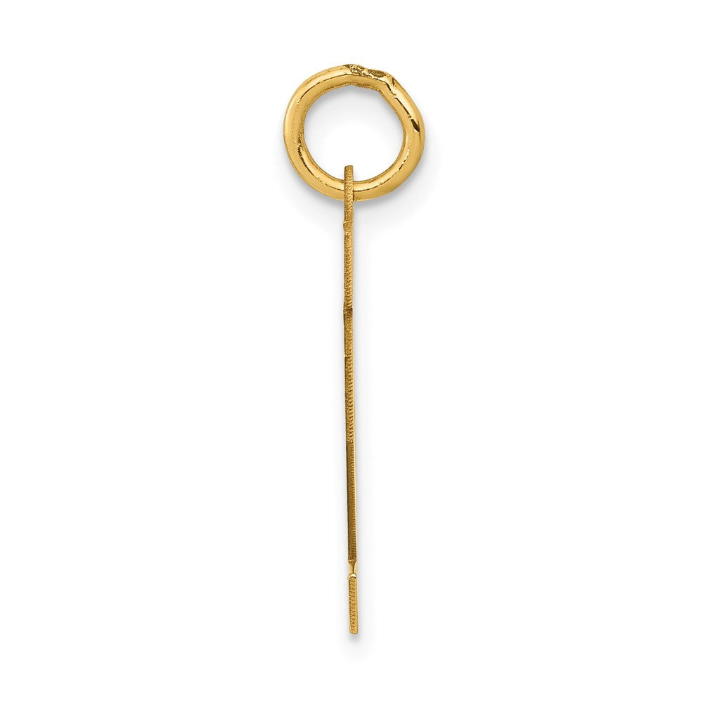 14K Gelbgold Kleiner Polierter Charm „Zahl 12“