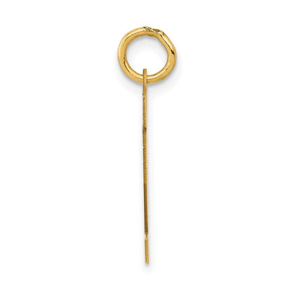 14K Gelbgold Kleiner Polierter Charm „Zahl 12“