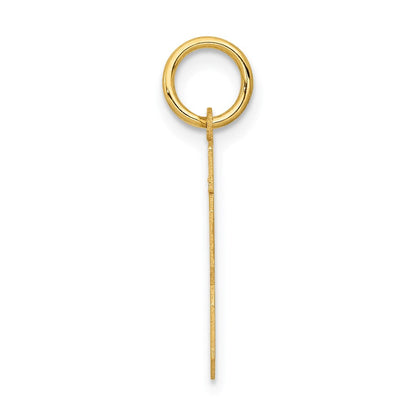 14K Gelbgold Kleiner Polierter Zahl-13-Charm