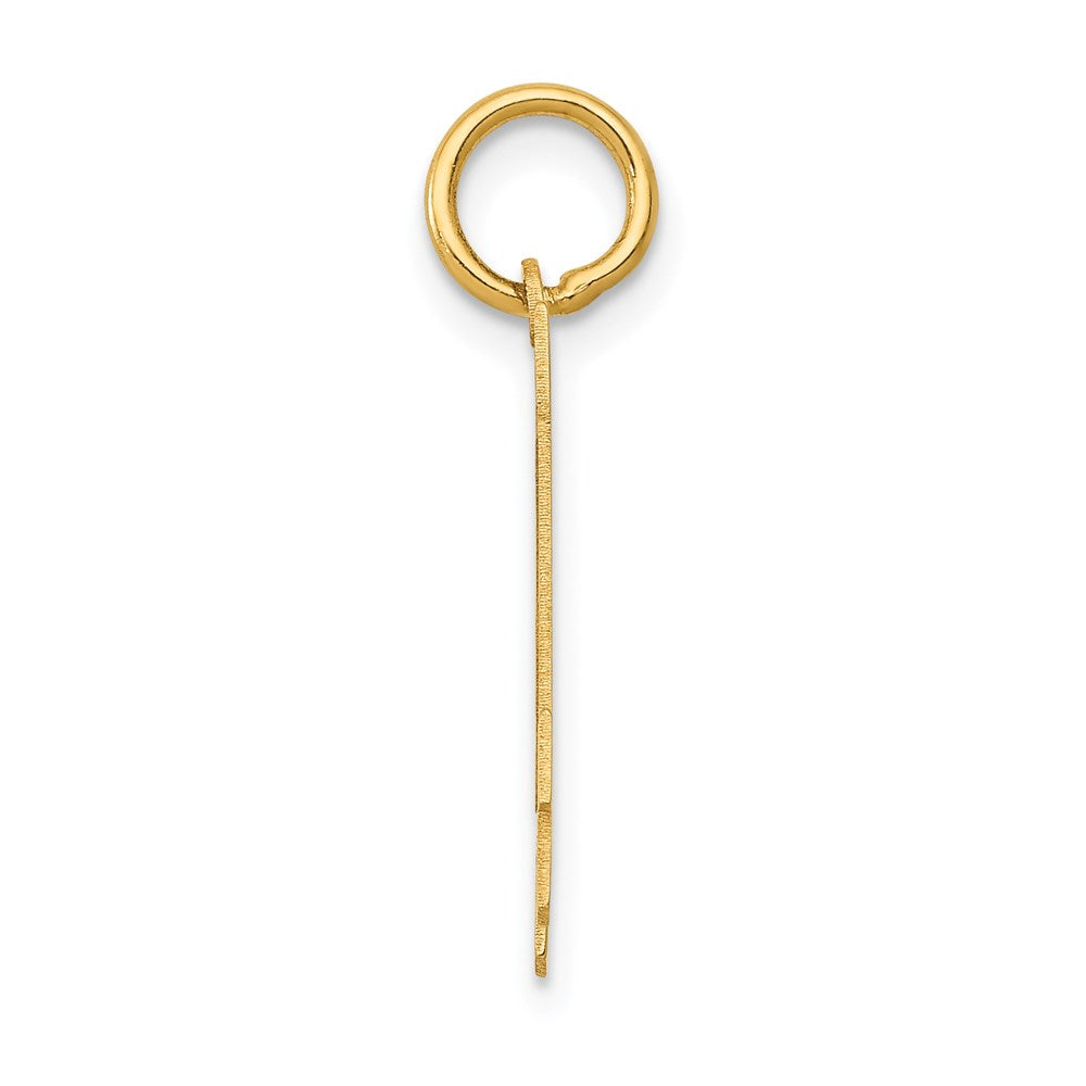 14K Gelbgold Kleiner Polierter Charm „Zahl 14
