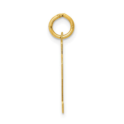 10K Gelbgold Klein Poliert Zahl 22 Charm