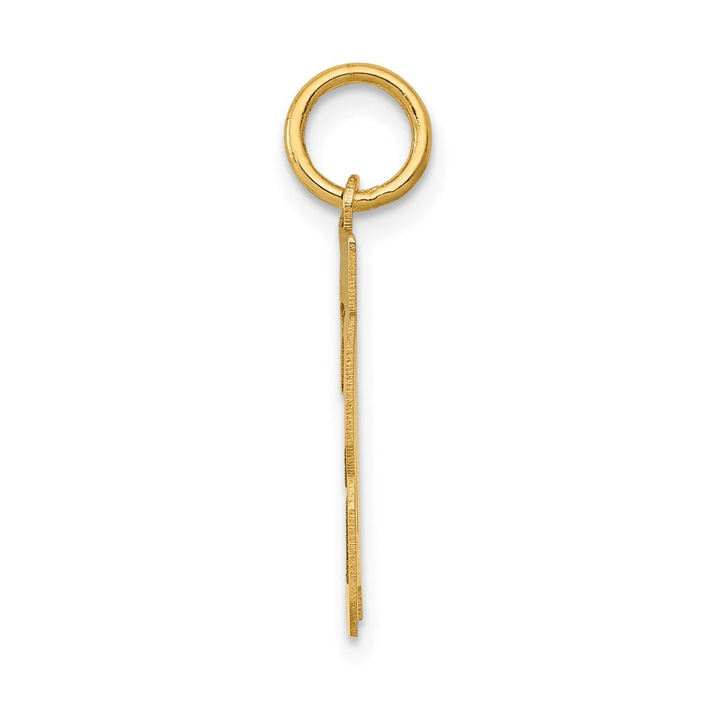 14K Gelbgold Kleiner Polierter Zahl-23-Charm