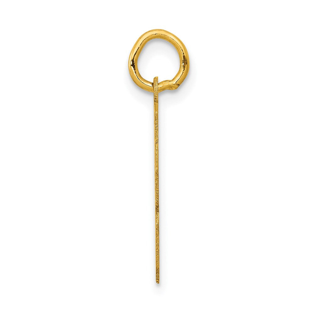 14K Gelbgold Kleiner Polierter Zahl-28-Charm