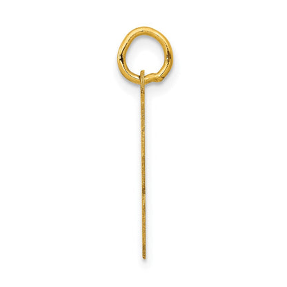 14K Gelbgold Kleiner Polierter Zahl-28-Charm