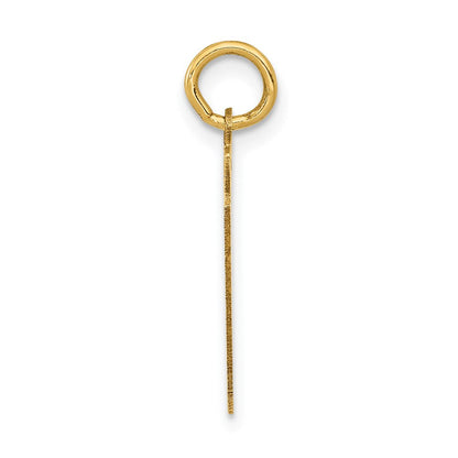 14K Gelbgold Kleiner Polierter Zahlen-Charm „31