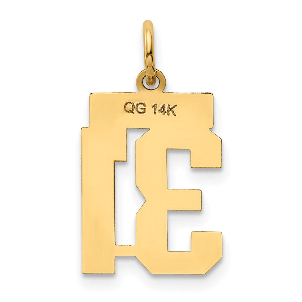 14K Gelbgold Kleiner Polierter Zahlen-Charm „31