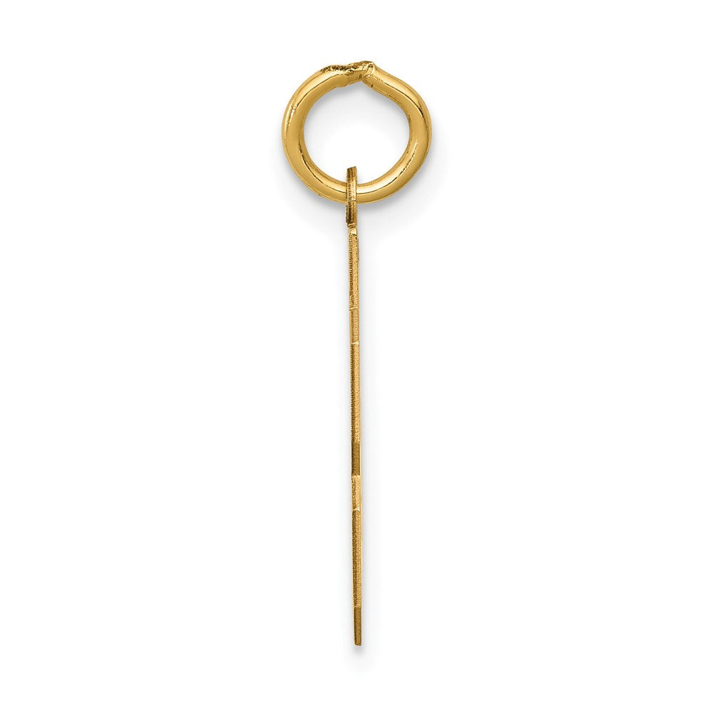 14K Gelbgold Kleiner Polierter Charm Zahl 43