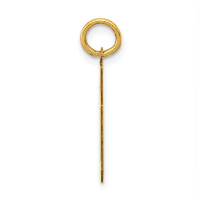 14K Gelbgold Kleiner Polierter Charm „Zahl 50“