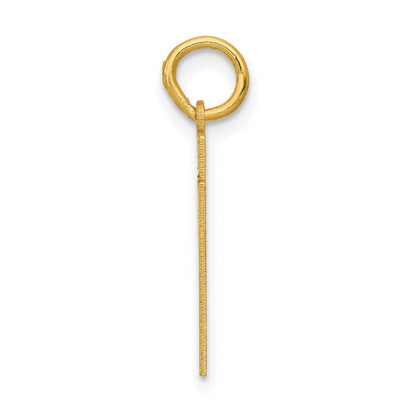 14K Gelbgold Kleiner Polierter Charm mit Zahl 51