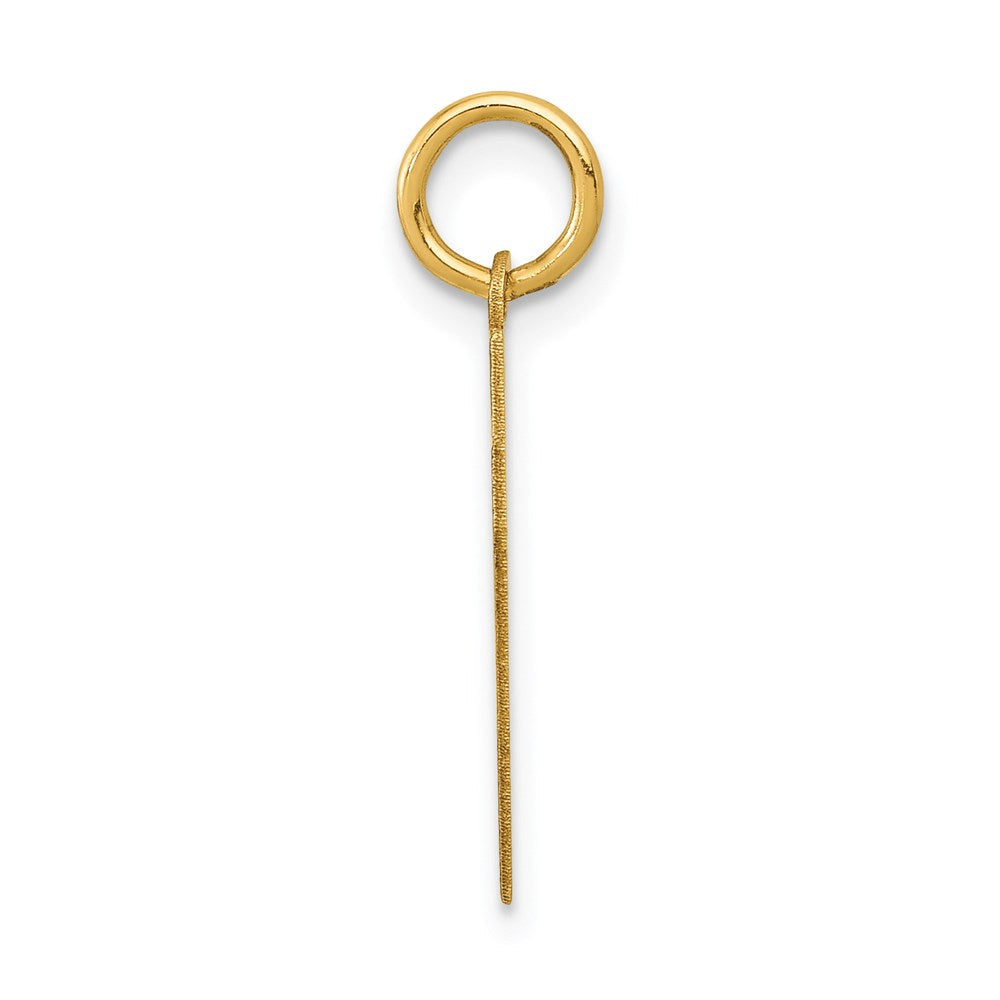 14K Gelbgold kleiner polierter Charm "Zahl 57