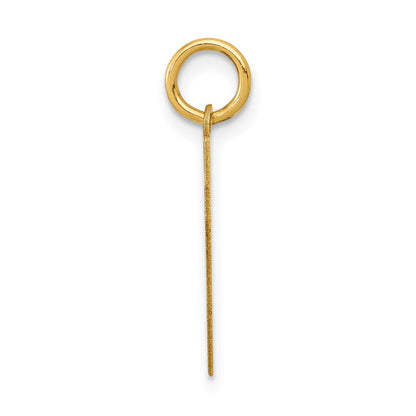 14K Gelbgold kleiner polierter Charm "Zahl 57