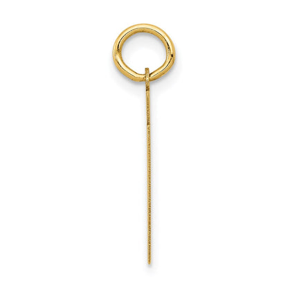 14K Gelbgold Kleiner Polierter Charm „Zahl 61