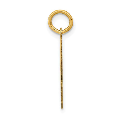 14K Gelbgold Kleiner Polierter Zahl-63-Charm